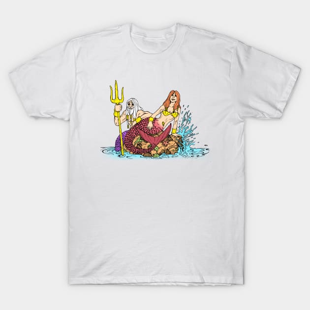 Mermaid and Merman T-Shirt by orio concepts